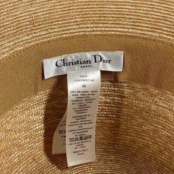 Dior 11DRT952G180 DIORESORT hat Straw hat straw hat hat Beige/Navy main image 7